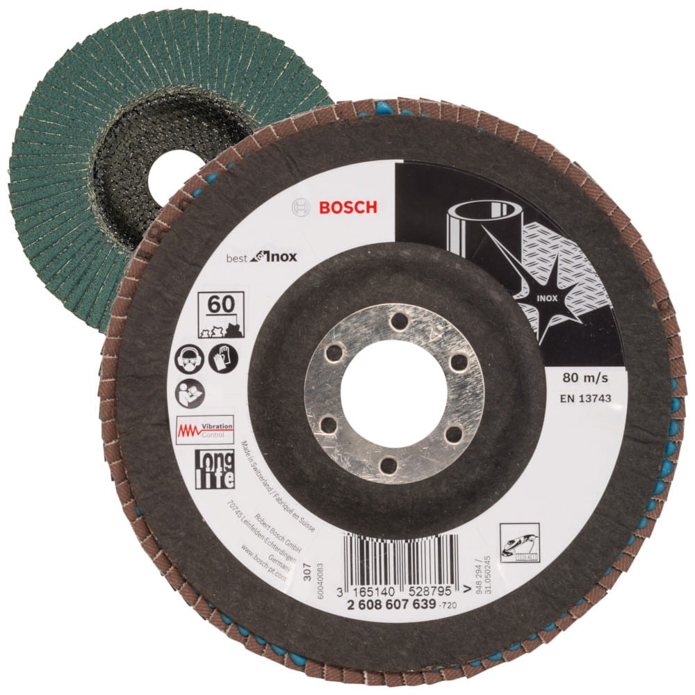 Tarcza listkowa do stali nierdzewnej 125mm gr. 60 Bosch X581 Best for Inox