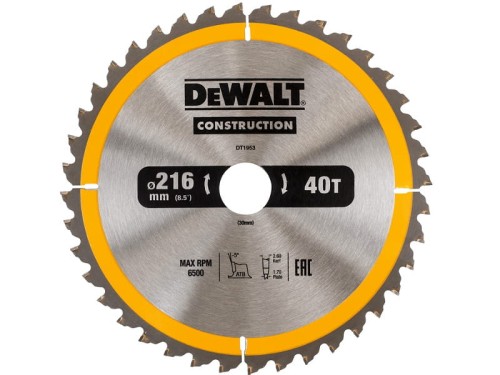 DEWALT DT1953 tarcza do drewna 40T