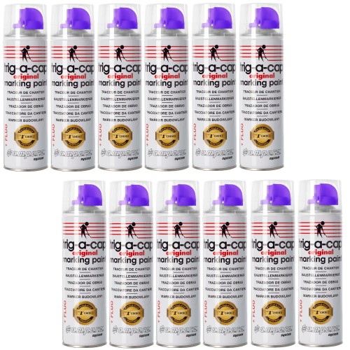 AMPERE Farba geodezyjna fioletowa fluo TRIG-A-CAP Original 12x 500ml