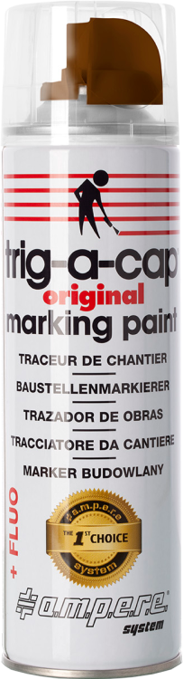 Farba geodezyjna marker brązowa fluo 500ml AMPERE