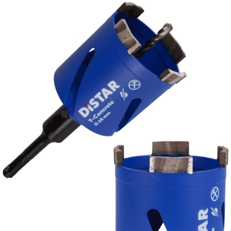 Wiertło diamentowe / Otwornica do betonu 68mm M16 x SDS plus Distar