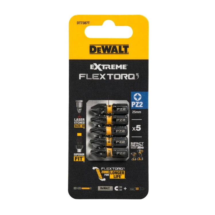 Bity udarowe PZ2 Extreme Impact 5szt DeWALT DT7387T
