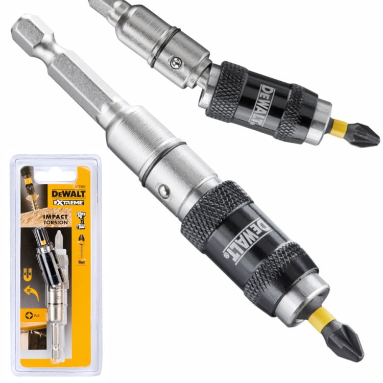 Obrotowy uchwyt magnetyczny + bit PZ2 Extreme Impact DeWALT DT7505