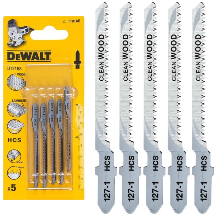 Brzeszczoty do wyrzynarek do drewna, laminatu HCS 76mm 5szt. DeWALT DT2168
