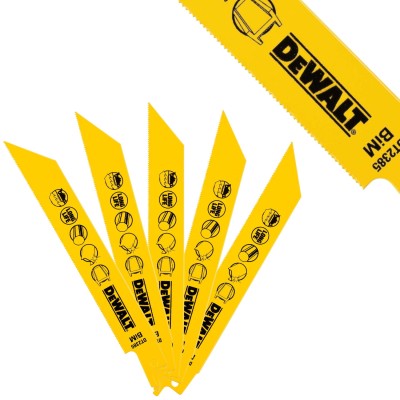 Brzeszczoty do pilarek szablowych do metalu 152mm 5szt. DeWALT DT2385