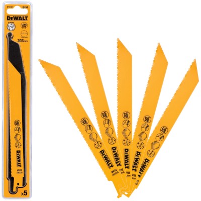 Brzeszczoty do pilarek szablowych 203mm 5szt. DeWALT DT2387