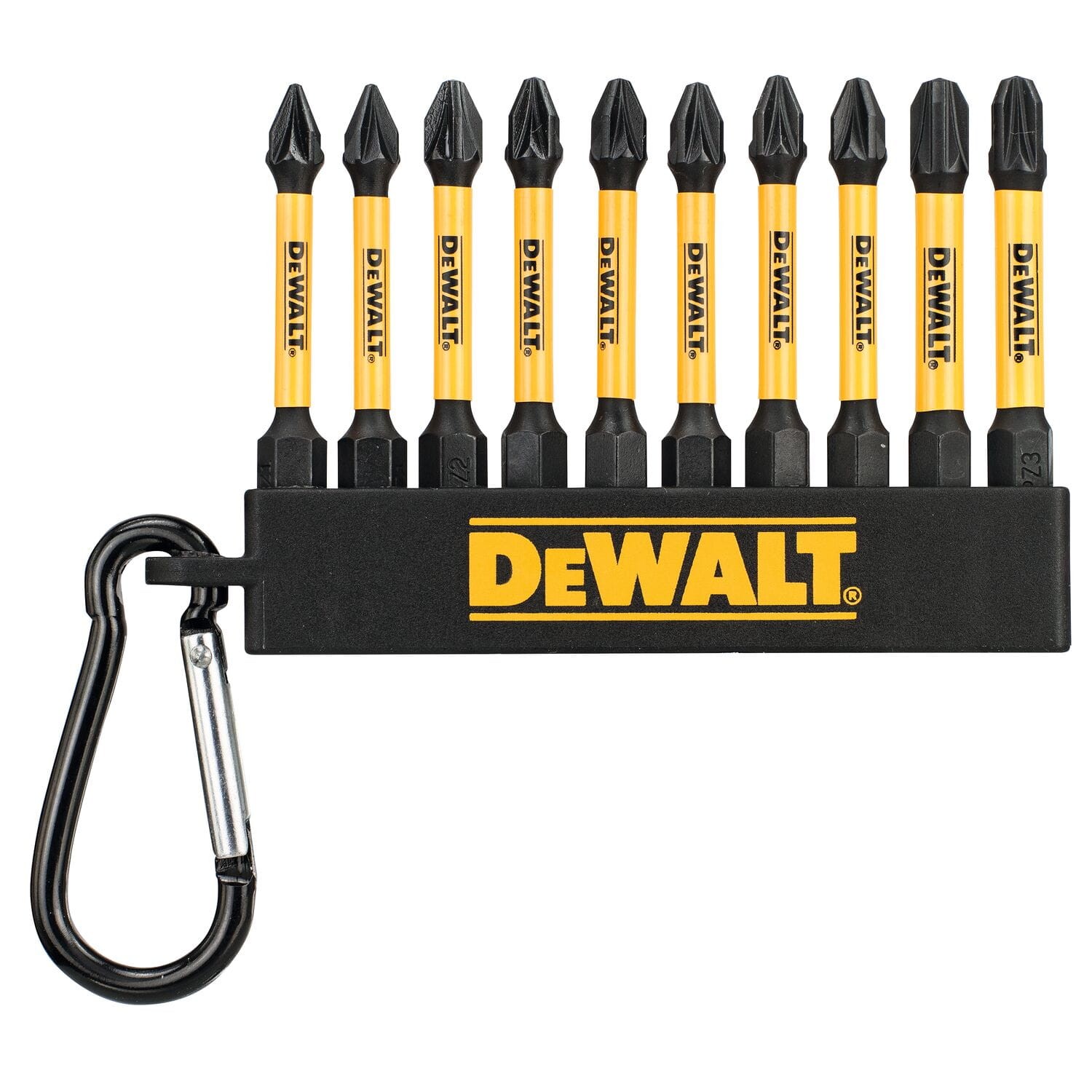 Zestaw bitów udarowych PZ1 PZ2 PZ3 57mm FLEXTORQ 10szt brelok DEWALT DT7276