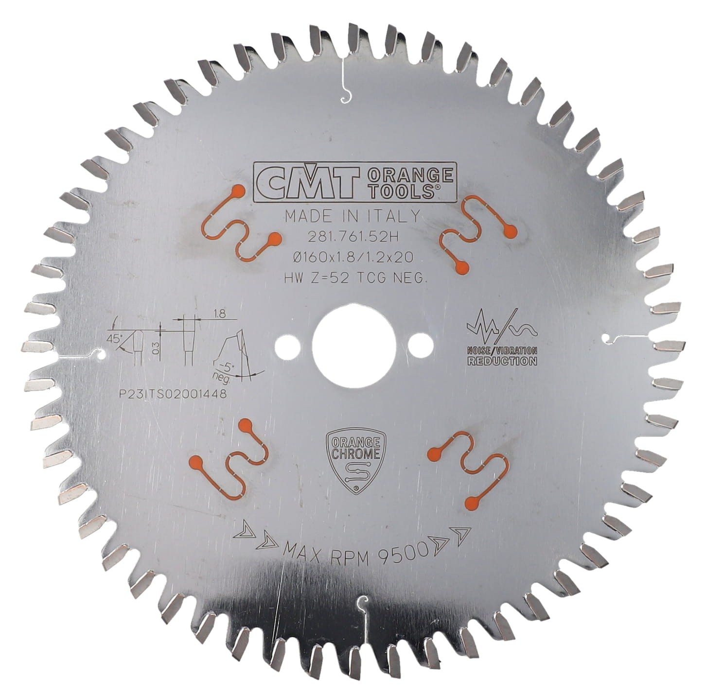 CMT Tarcza pilarska chromowana do kompozytów 160x20mm 52z 281.761.52H