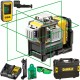 Laser krzyżowy zielony 3x 360° 2.0Ah DeWALT DCE089D1G + Akcesoria + Czujnik