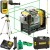Laser krzyżowy DeWALT DCE089D1G + Akcesoria + Czujnik + Statyw + Tyczka