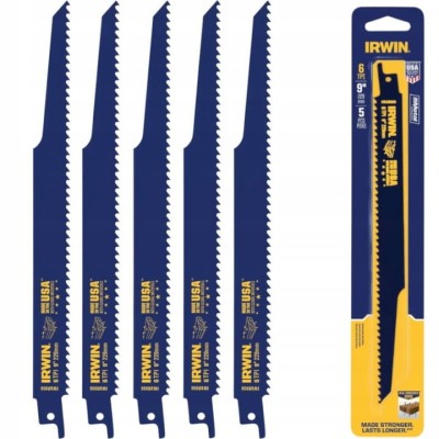 IRWIN 10504158 Zestaw brzeszczotów uniwersalnych 229mm BIM 6z/cal 5szt. do piły szablastej