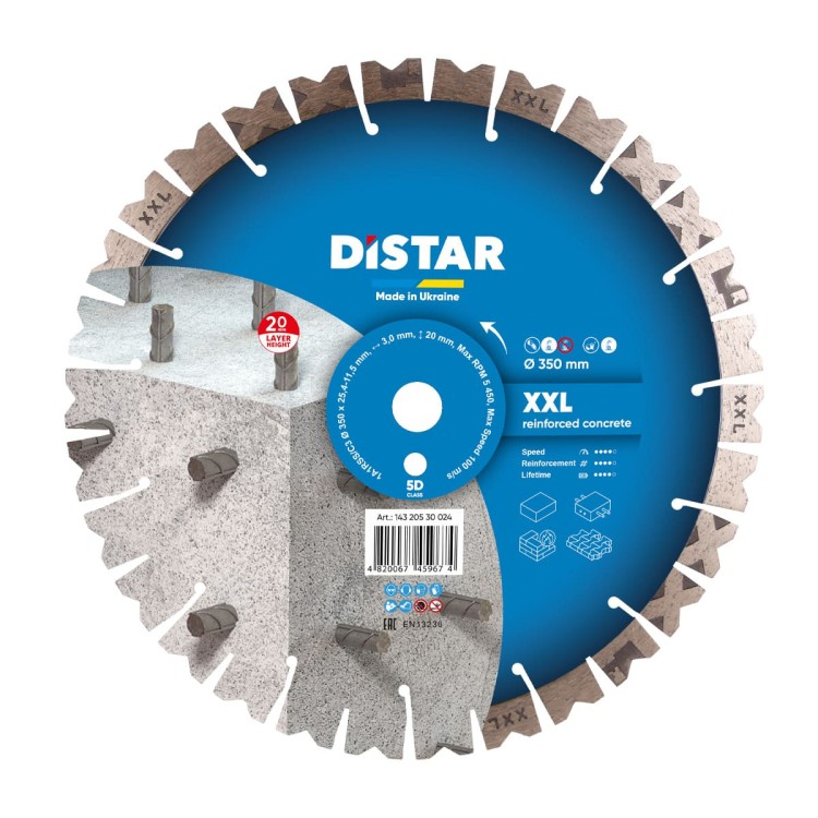 Tarcza diamentowa do betonu 350x3x25,4mm 1A1RSS XXL Distar