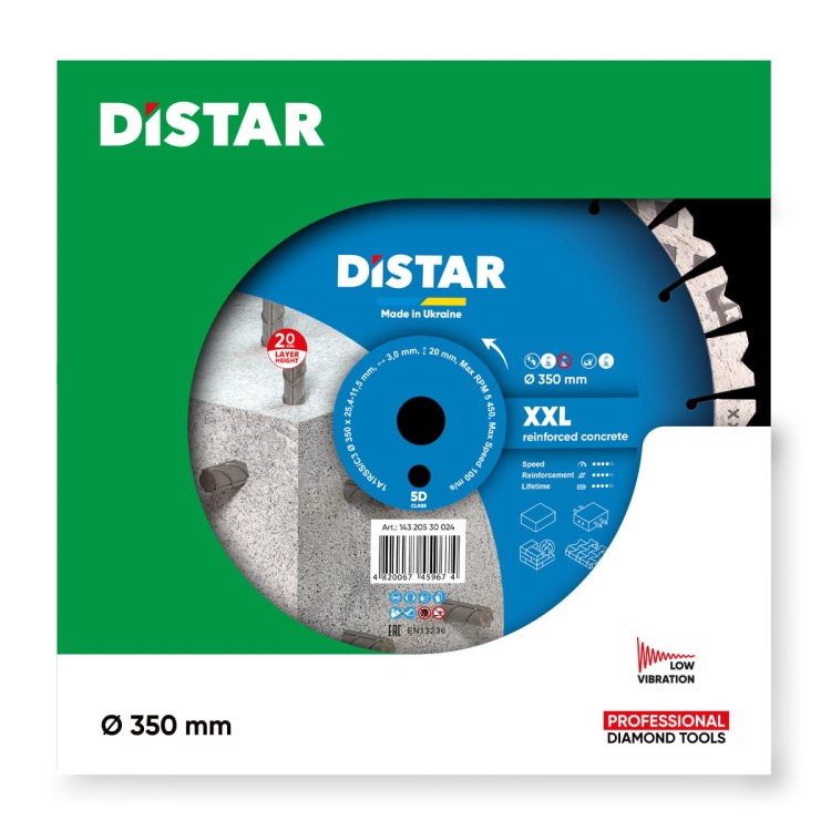 Tarcza diamentowa do betonu 350mm Distar