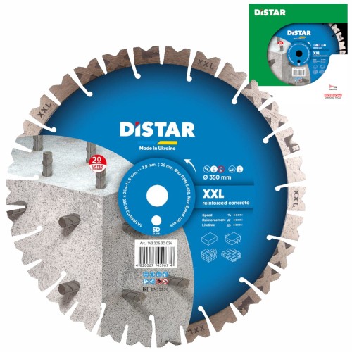 Tarcza diamentowa do betonu 350x3x25,4mm 1A1RSS XXL Distar 11115160011