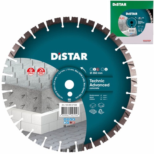 Tarcza diamentowa do betonu 350x3,5x25,4mm 1A1RSS Technic Advanced Distar