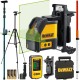 Laser krzyżowy zielony 30m akc DeWALT DW088CG + statyw łata tyczka czujnik