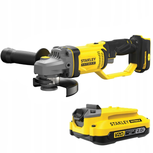 STANLEY SFMCG400 Szlifierka kątowa 125mm 18V Seria V20 Akumulator 2Ah