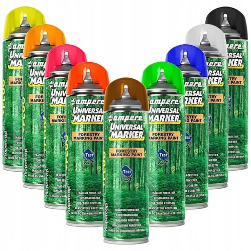 Spray Farba do znakowania drewna 12x 500ml Ampere