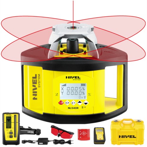 Niwelator laserowy Nivel System NL540R DIGITAL wiązka czerwona czujnik RD700 walizka