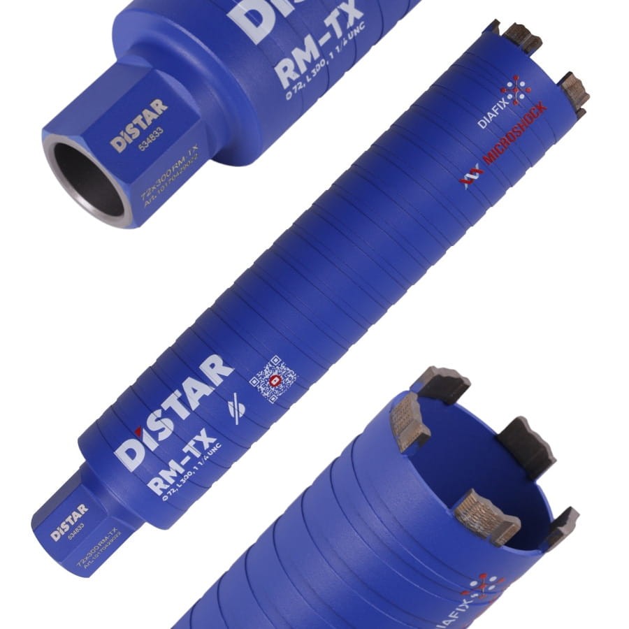 Wiertło diamentowe otwornica DDS-W 072X300-5X1 1/4 UNC RM-TX Distar 10170429022