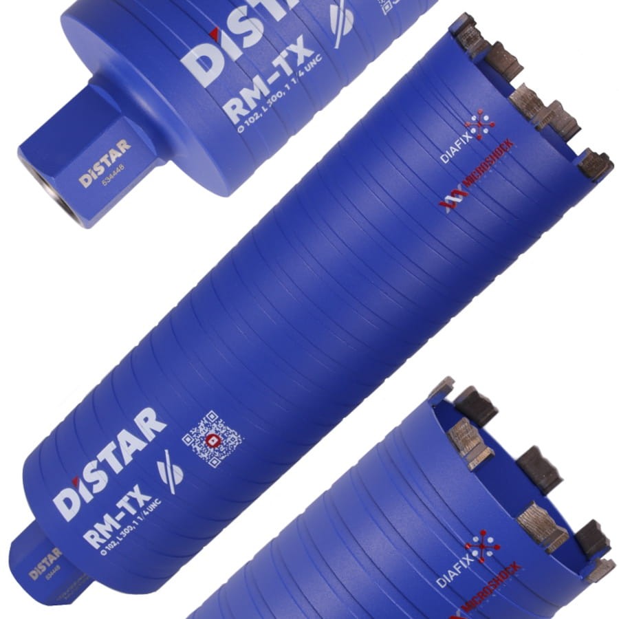Wiertło diamentowe otwornica DDS-W 102X300-7X1 1/4 UNC RM-TX Distar 10170429028
