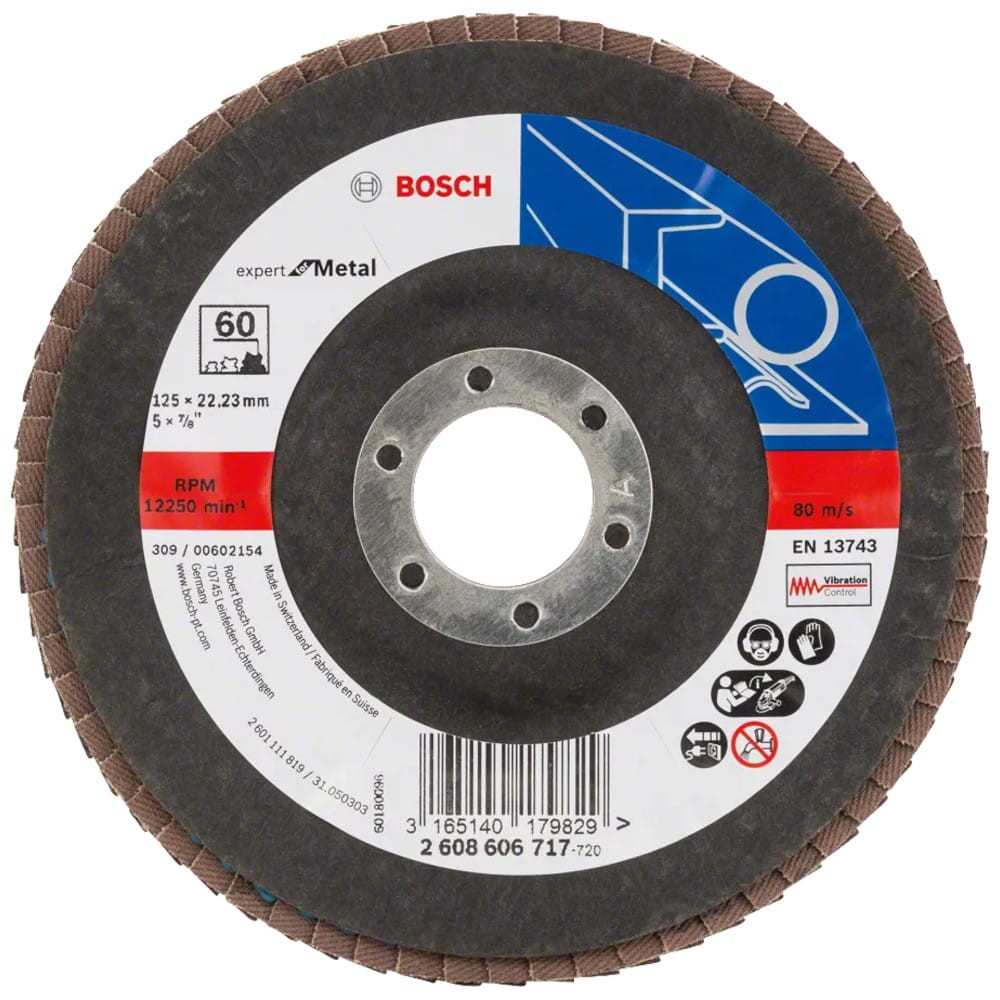 Tarcza listkowa do metalu stali 125 x 22.23mm P60 1szt. X551 Bosch