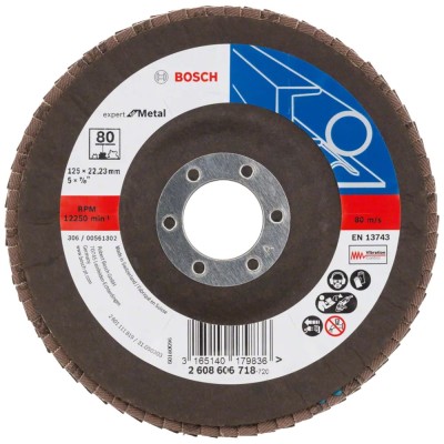 Tarcza listkowa do metalu stali 125 x 22.23mm P80 1szt. X551 Bosch