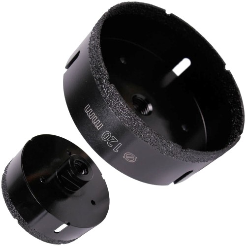 Otwornica diamentowa do ceramiki gresu 120mm M14 Baumesser Keramik Pro
