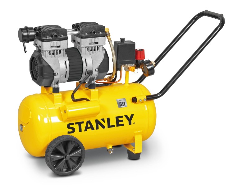 STANLEY  Kompresor bezolejowy 24L, 8bar, wyciszony 59db STN704