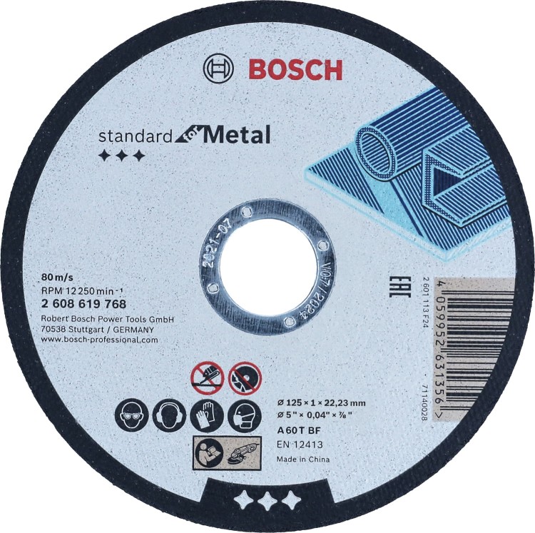 BOSCH 2608619768 Tarcza do metalu 125x1,0mm Standard for Metal