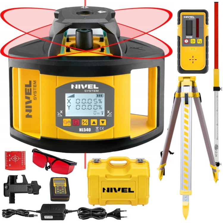 NIVEL SYSTEM NL540 Niwelator laserowy + Statyw GT-165 + Łata LS-24