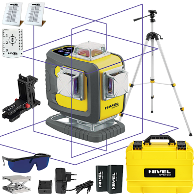 Laser 4-płaszczyznowy NIVEL SYSTEM CL4D-P, walizka + Statyw SJJ-M1 EX
