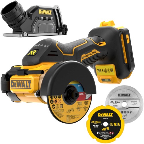 Przecinarka 18V 76mm /body/ 3x tarcza DeWalt DCS438N