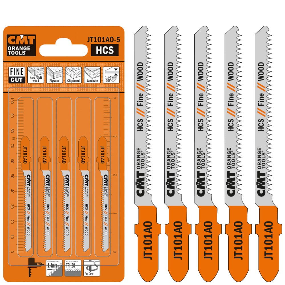 Brzeszczot do wyrzynarek do drewna 5szt. HCS 76mm 20TPI CMT JT101AO-5