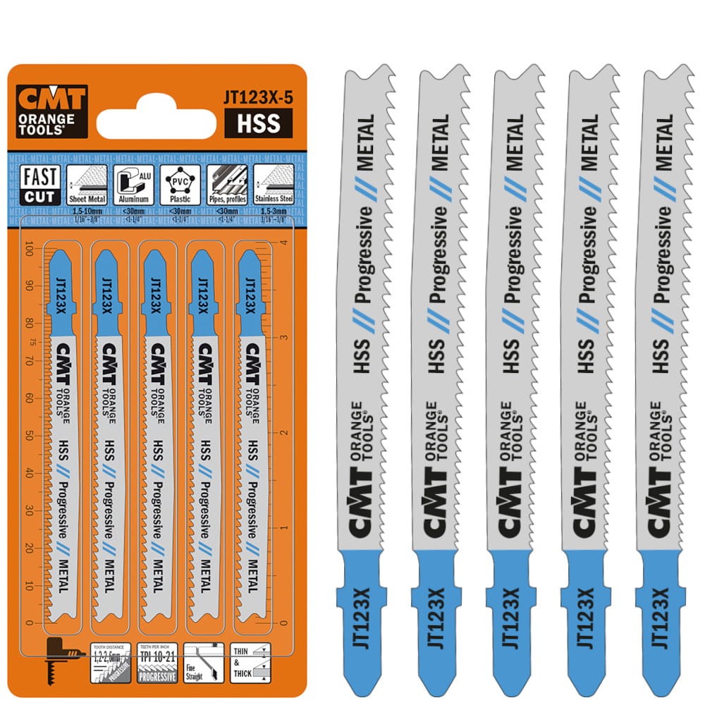 Brzeszczot do wyrzynarek do metalu 5szt. HSS 100mm 10-21TPI CMT JT123X-5