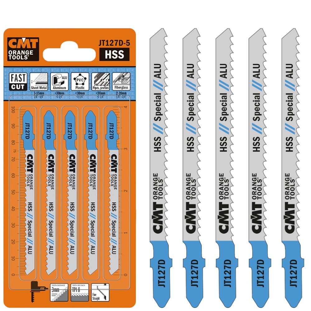 Brzeszczot do wyrzynarek do metalu 5szt. HSS 100mm 8TPI CMT JT127D-5