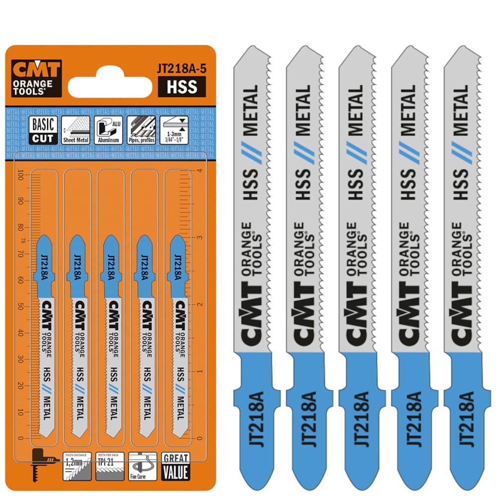 Brzeszczot do wyrzynarek do metalu 5szt. HSS 76mm 21TPI CMT JT218A-5