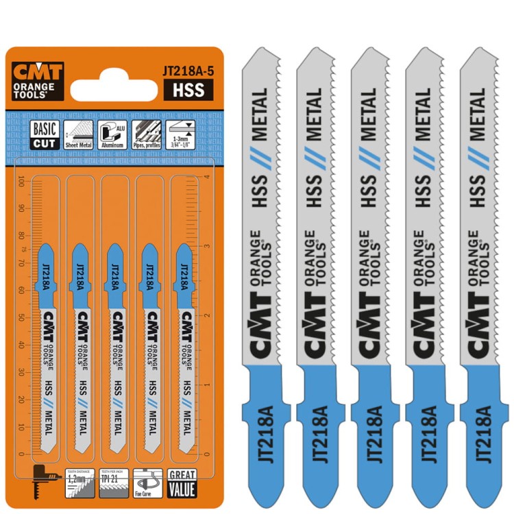 Brzeszczot do wyrzynarek do metalu 5szt. HSS 76mm 21TPI CMT JT218A-5