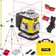Laser krzyżowy czerwony 4x360° 30m Nivel System CL4R + Tyczka + Statyw