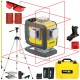 Laser krzyżowy czerwony Nivel System CL4D-R + Statyw SJJ-M1 EX + Tyczka