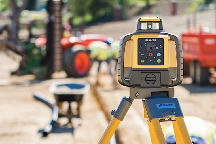 Niwelator laserowy Topcon RL-HV2S + Czujnik LS-100D zastosowanie