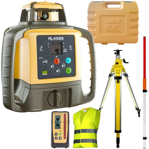 Niwelator laserowy obrotowy 800m Topcon RL-HV2S + Łata + Statyw