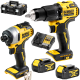 DEWALT DCK2062M2T Zestaw elektronarzędzi 18V DCD709 + DCF809 + 2x 4.0Ah + TSTAK