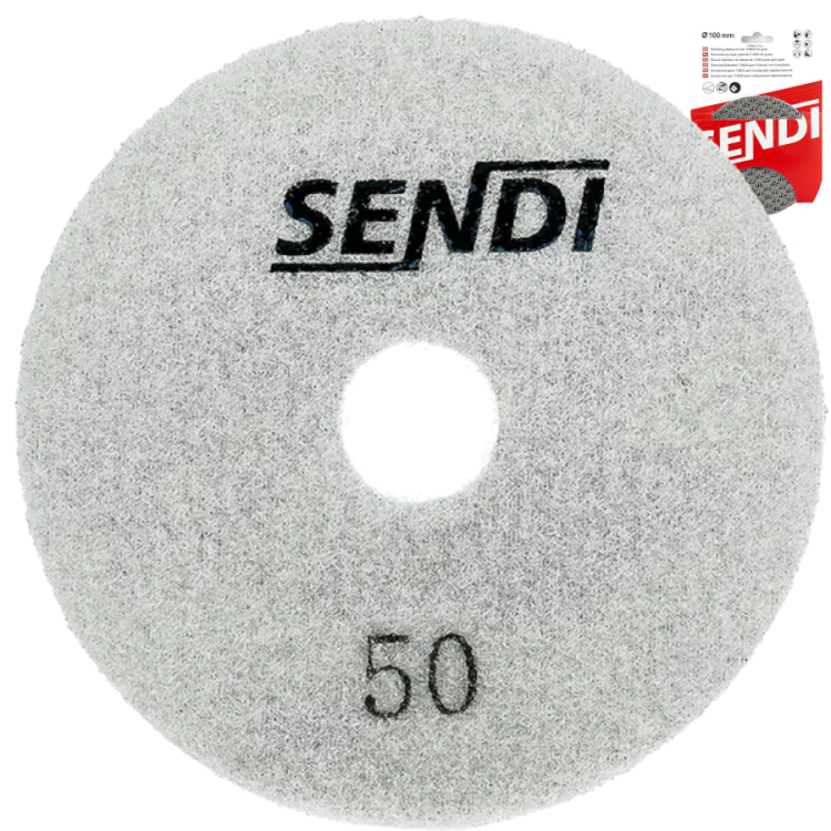 Sendi Dysk krążek polerski T-REX do gresu ceramiki kamienia 100mm G50