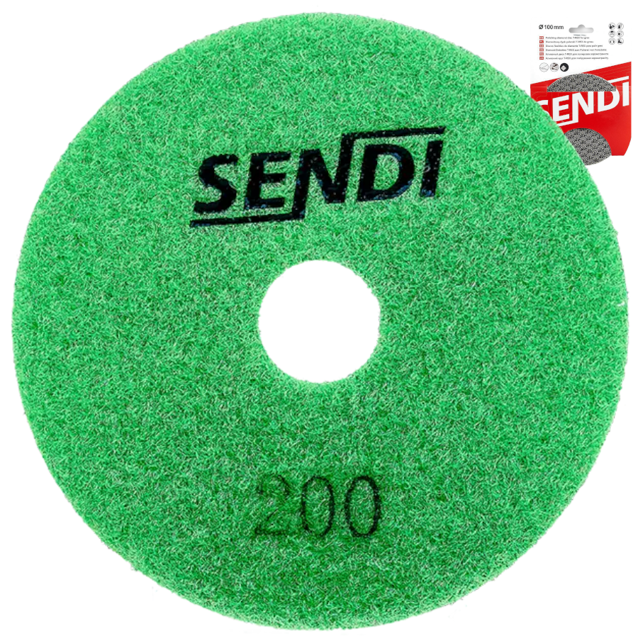 Sendi Dysk krążek polerski T-REX do gresu ceramiki kamienia 100mm G200
