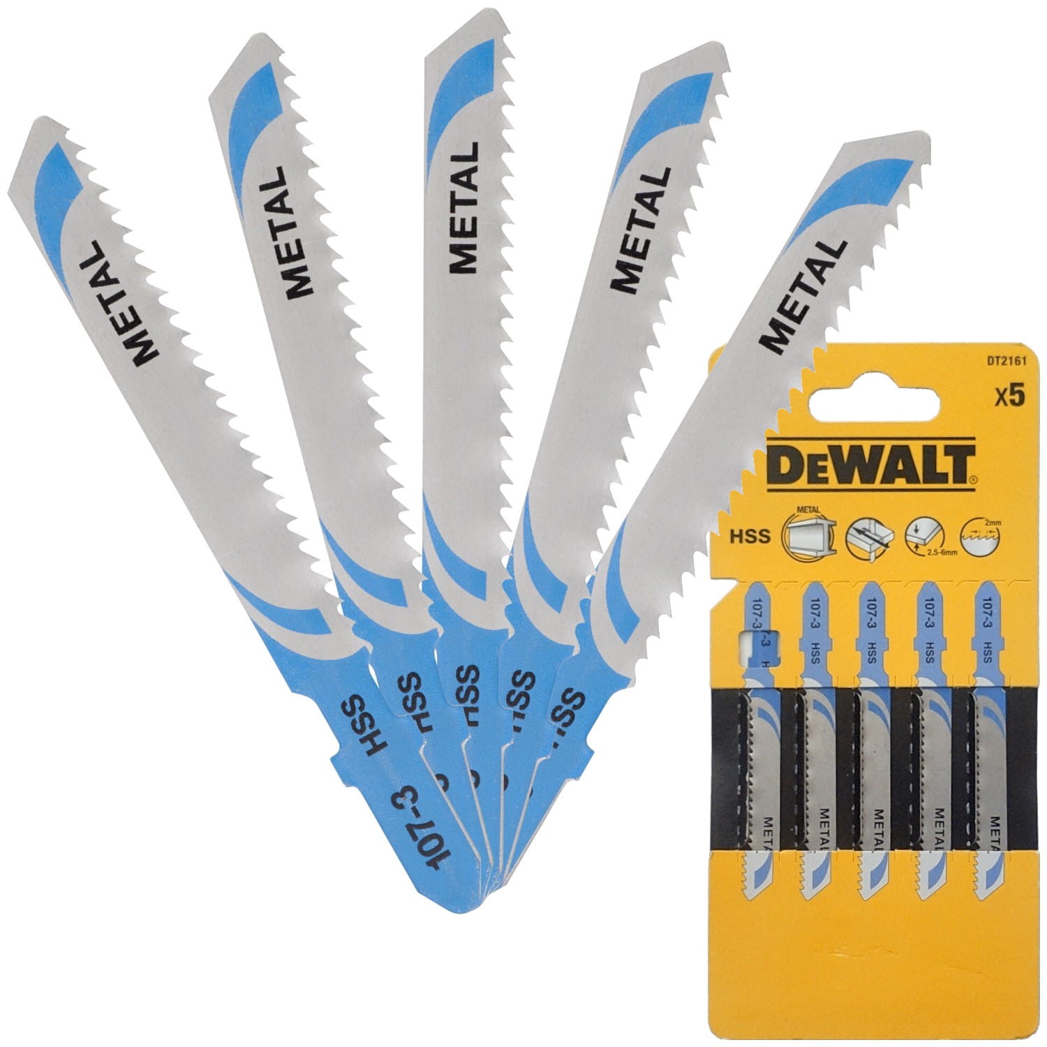 DEWALT Zestaw 5 brzeszczotów do metalu 76mm HSS DT2161