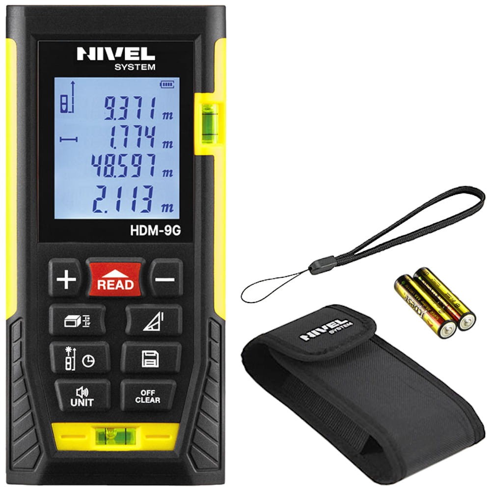 Dalmierz laserowy 90m cyfrowy akcesoria Nivel System HDM-9G