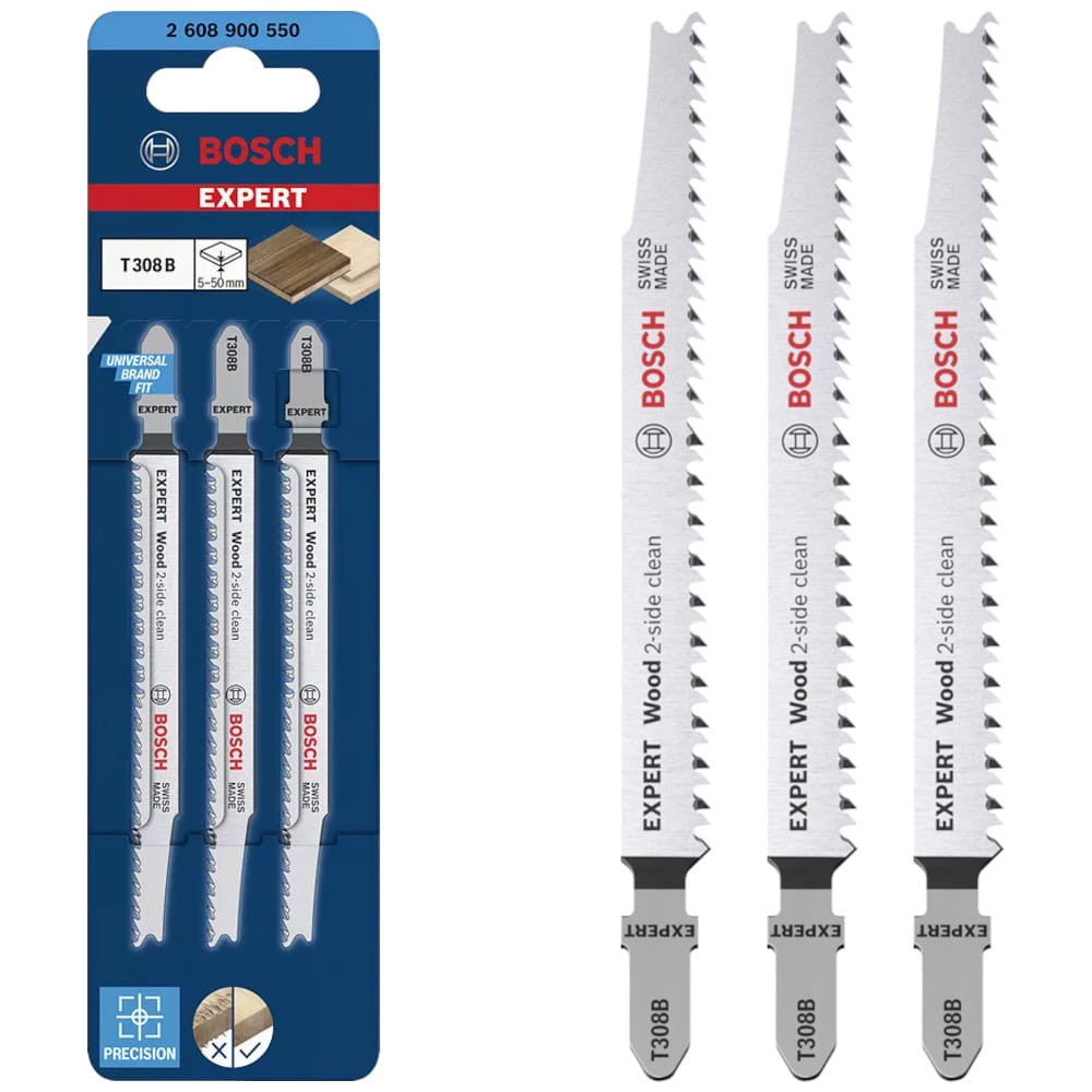 Brzeszczot do wyrzynarki do drewna T308B 117mm 3szt. Bosch Expert