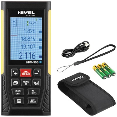 Dalmierz laserowy 90m Bluetooth akcesoria Nivel System HDM-90G