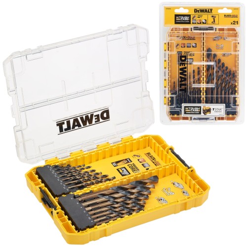 Zestaw wierteł do metalu HSS-G Black & Gold 1-12mm 21szt. DeWALT DT70755